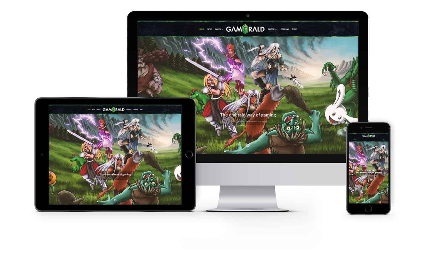 Webdesign und Webseitenerstellung Gamerald, Gamestudio aus Norderstedt, Nähe Hamburg